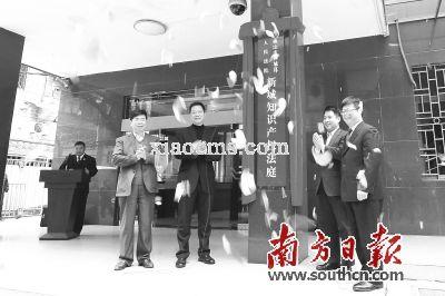 广东首家跨区集中管辖知识产权专业化审判法庭挂牌。